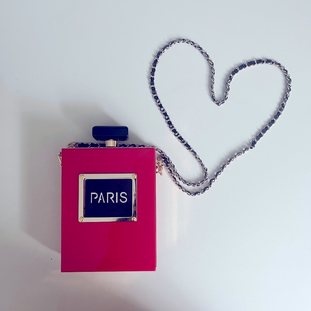 Red Paris Perfume Shaped Purse